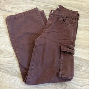 pacsun brown 90s baggy cargos